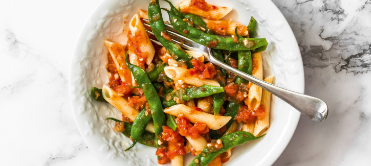 Pasta met snijbonen