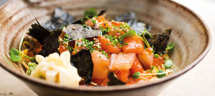 Sushi in a bowl