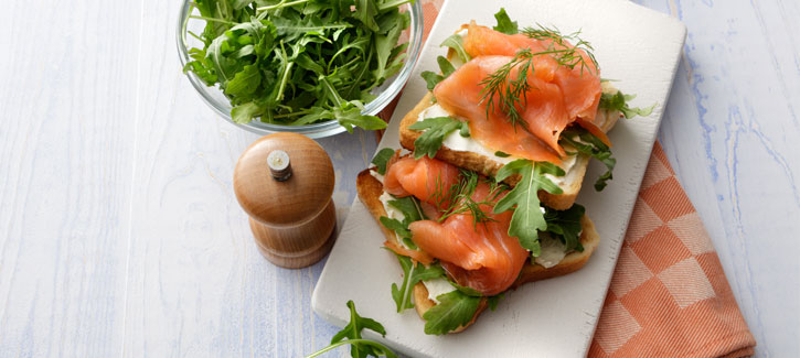 Toast met gerookte zalm