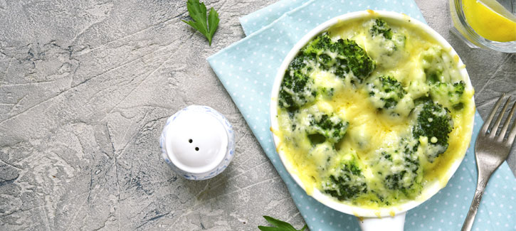 Broccoli met knoflook en kaas