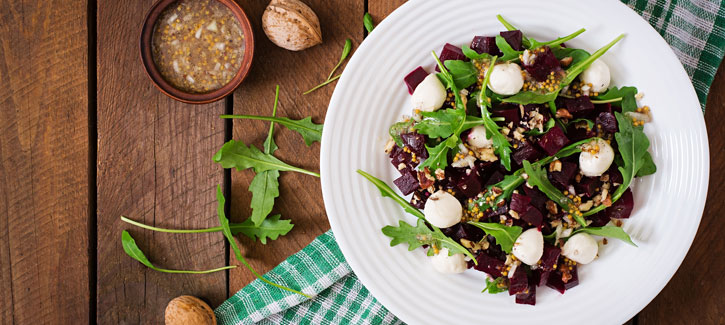 Bietensalade met mozzarella