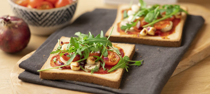 Pizzatosti met champignons en geitenkaas